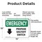 Signmission Electrical Propane Shutoff Switch With Symbol Emergency Sign, Aluminum, 14in W x 10in L, 2PK OS-2PACK-EM-A-1014-L-10291 - alternate 5